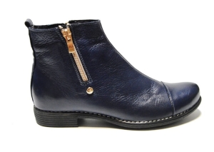 Skórzane botki 434 granat