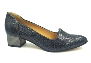 Piękne półbuty Karollo Violli 2796 antracyt snake