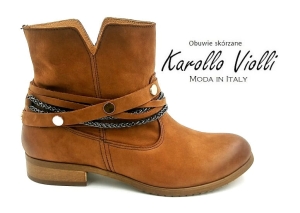 %%% Wiosenne Skórzane Botki 202M