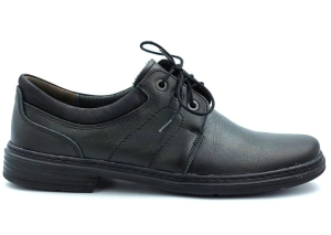 Buty Półbuty Skórzane lekkie 301 czarne