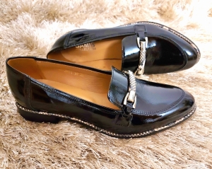 Skórzane Mokasyny półbuty Gamis 3991 czarny