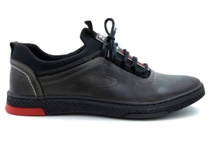 Skórzane Półbuty K24 popiel