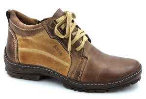 Zimowe Śniegowce buty męskie 592 347 brąz beż