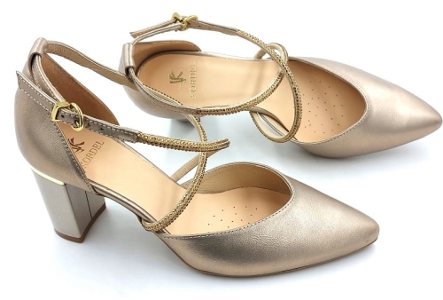 Sandały zapinane na słupku 7 cm złote Kordel 2501 (2).jpg