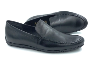 Mokasyny wsuwane SOFTBUT 596 czarne matowe
