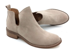 Skórzane Botki cappucino 105 cappucino