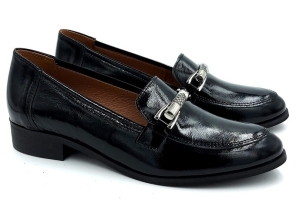 Skórzane Mokasyny półbuty Gamis 3991 czarny