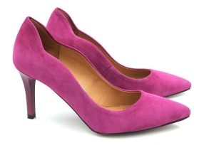 Czółenka na szpilce 8 cm Karollo Violli 2217 purpura zamsz