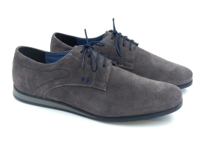 Półbuty skórzane DOMODI 983 szare popiel