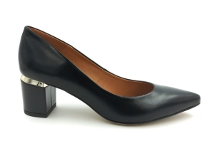 Czółenka na słupku 5 cm Karollo Violli 2047 czarne