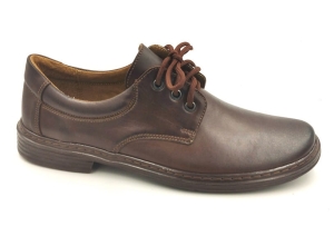 Buty Półbuty Skórzane lekkie 301 brąz