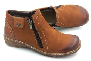 Skórzane Botki 207 rude