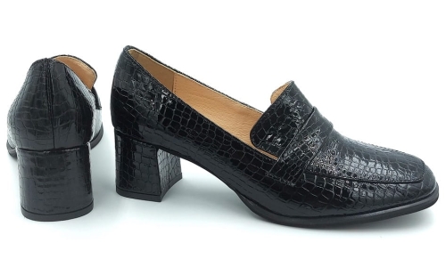 Półbuty na obcasie 5 cm 334  czarny wąż (4).jpg