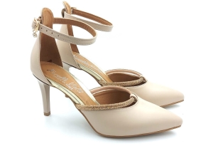 Piękne tancerki na szpice Karollo Violli 2228 beż