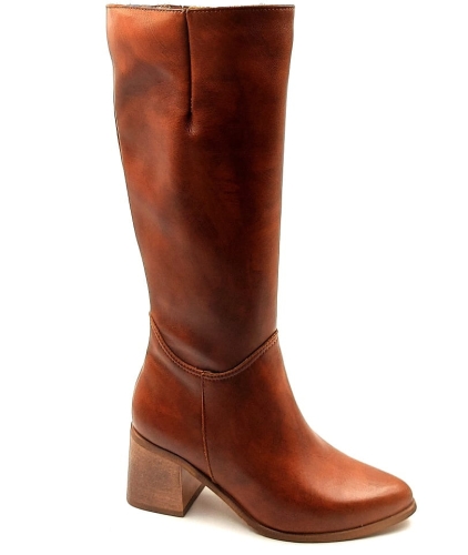 Długie Kozaki Lewski na słupku 6 cm Lewski 3661 brąz (4).jpg