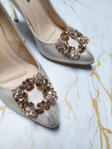 Klipsy - kamyczki + złote