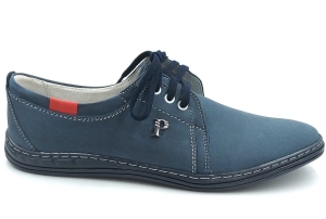 Półbuty Softbut 372 skóra BLUE