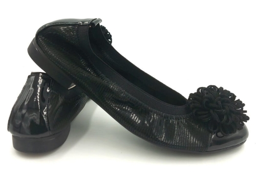 Skórzane baleriny Karollo Violli 0760 pompon czarny (6).jpg