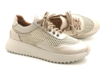 Skórzane dziurkowane bardzo miękkie oryginalne półbuty Lewski 3731 beż