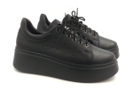 Skórzane półbuty Sneakersy Softbut Luiziano czarny