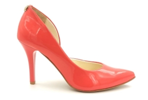 Czółenka na obcasie 9 cm Karollo violli 2275 koral lakier