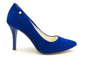 Czółenka na obcasie 9 cm Karollo violli 2169 szafi zamsz