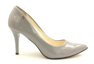 Czółenka na obcasie 9 cm Karollo violli 2169 szary