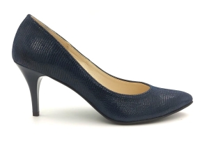 Czółenka na obcasie 7 cm Karollo Violli 186 granatowe