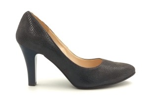 Czółenka na obcasie 8 cm Karollo Violli 182 granatowe