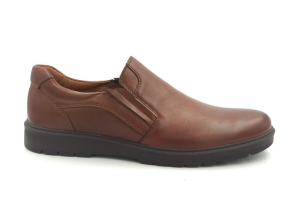 Buty Półbuty Skórzane lekkie wsuwane brązowe