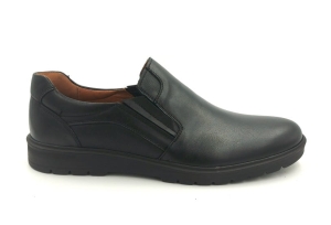 Buty Półbuty Skórzane lekkie wsuwane czarny
