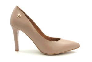 Piękne Czółenka na szpilce 9 cm Karollo Violli 869 nude beż