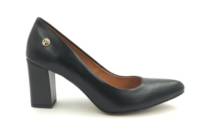 Piękne czółenka na słupku 7 cm 2031 Prestige czarny mat