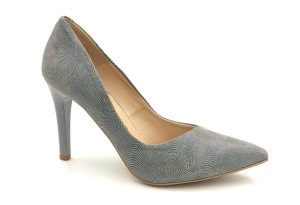 Piękne szpilki 9 cm Prestige 869 szara mozaika