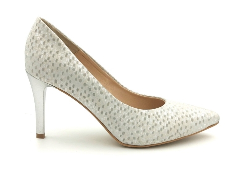 Piękne Czółenka na szpilce 8 cm Prestige 924 srebrna mozaika (1).jpg