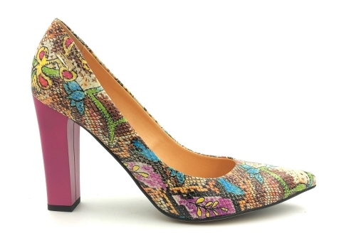 Czółenka na słupku 10 cm Karollo Violli 956 fuksja kwiaty 40 (1).jpg