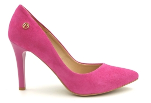 Piękne czółenko na obcasie 10 cm Prestige 869 fuksja zamsz