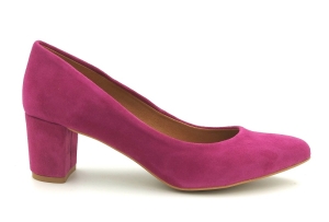 Czółenka na słupku 5 cm Karollo Violli 2225 purpura zamsz