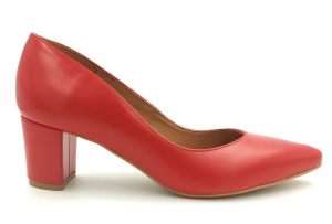 Czółenka na słupku 5 cm Karollo Violli 2105 czerwony