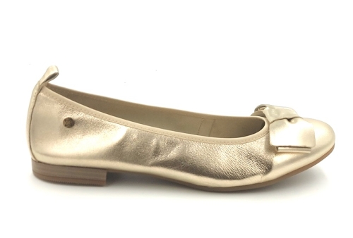 Baleriny Maciejka skórzane z kokardą P6802 złote (1).jpg