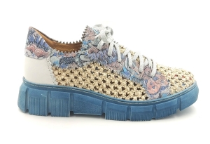 Piękne Półbuty Maciejka 5850 niebieskie kwiaty