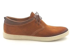 Skórzane Półbuty DUO 710 rudy