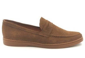 Miękkie Męskie Mokasyny wsuwane klasyczne 1529 beżowe zamszowy