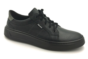 Półbuty skórzane Sneakersy męskie czarny 7364