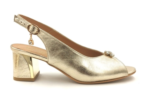 Piękne sandały Lewski 2802 złote NA SŁUPKU ZABUDOWANE MIEKKIE (1).jpg