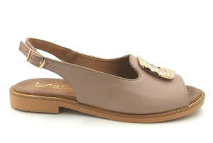 Sandały płaskie skórzane Lewski 3774 beż latte