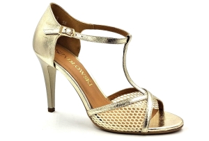 Sandały na obcasie 10 cm Szydłowski 1207 złote