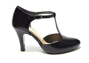 Piękne 5871 pantofle czarny lico